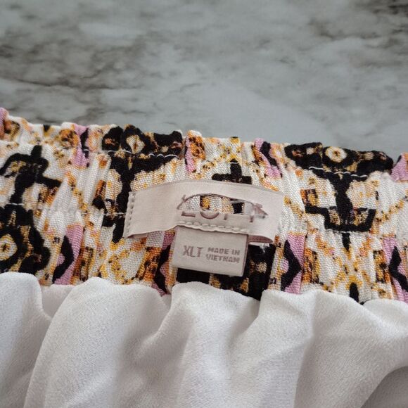 Loft Tiered Skirt Gauzy Flowy Lined Size XLT - Picture 5 of 9